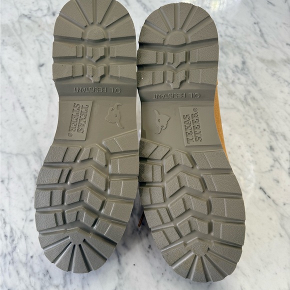 NWT Texas Steer Steel Toe Tan Leather Men's Work Boots Size 11 - Picture 10 of 10